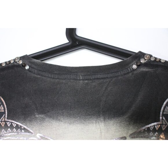 Konquest Mens Large Y2K Style Studded T-Shirt NEW A1575 - Picture 5 of 8